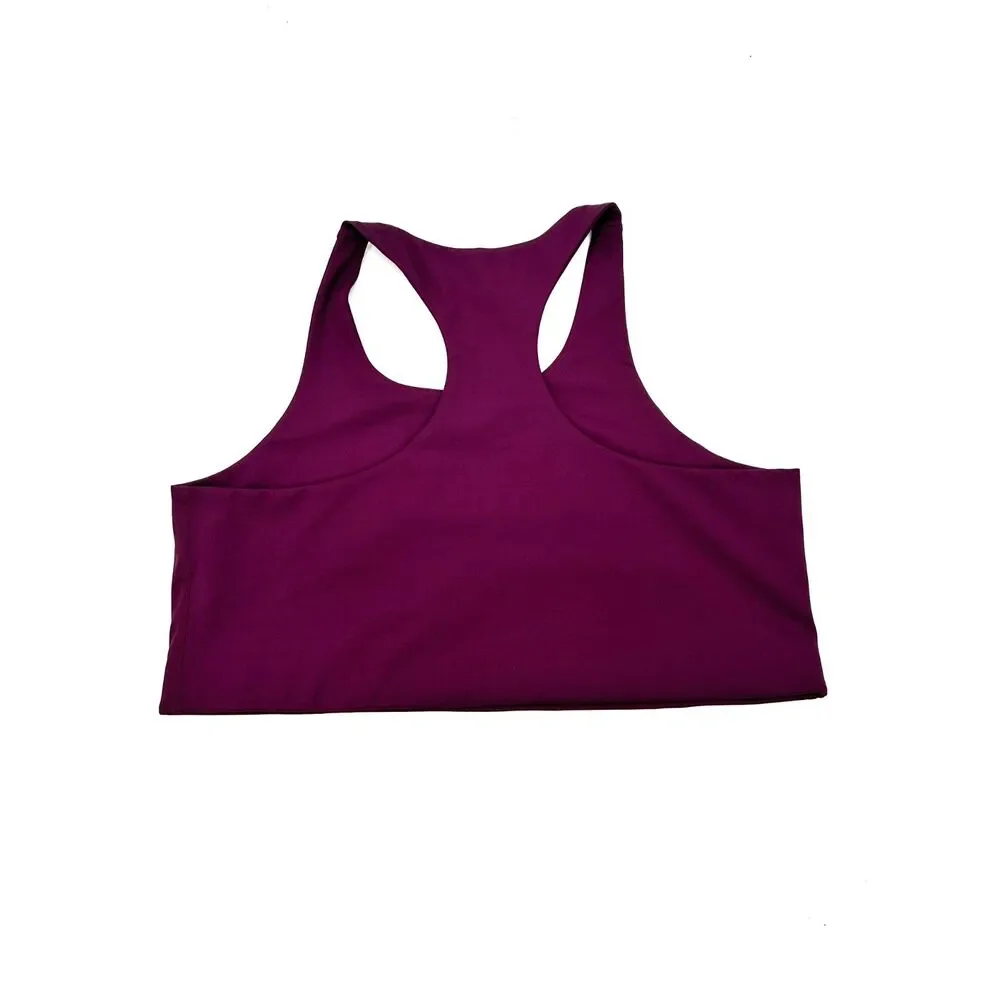 GIRLFRIEND COLLECTIVE Plum Purple Paloma Racerback Workout Sports Bra Size 4XL